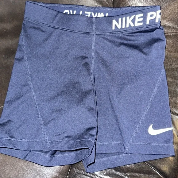 Nike Pro Dri Fit NAVY Spandex Athletic shorts size Small - Picture 2 of 3